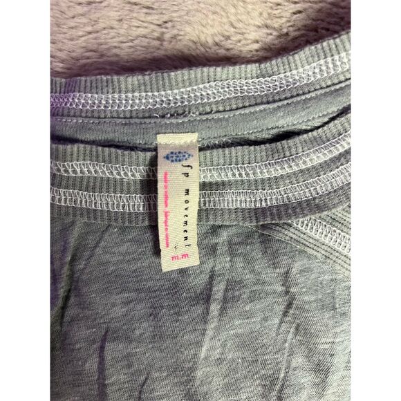 Free People FP Movement Women's Gray Exposed Seam Sweatshirt M Casual - Picture 3 of 8